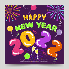 happy new year banner vector illustration design art 01