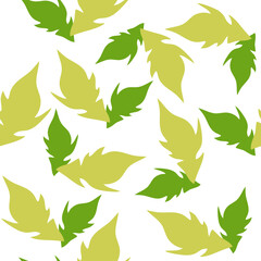 flower and leaf pattern design vector Pastel leaf and floral motifs are arranged in a coordinated background in every direction. The concept is colorful fabrics and wallpaper.