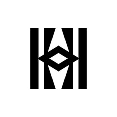 letter H initial monogram logo icon vector template
