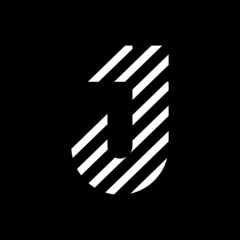 letter J initial monogram logo icon vector template