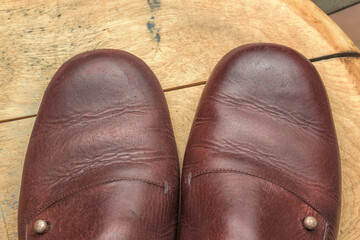 I took care of my precious leather shoes.