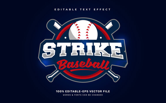 Baseball sport text effect