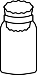 The illustration of glass bottle. Suitable for unique glass bottle icon.