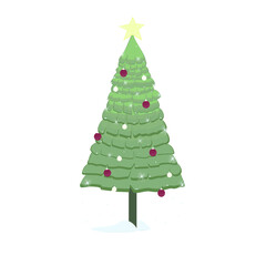 christmas tree isolated on white