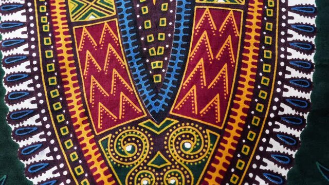 Traditional fabric design from Senegal, Africa. Colorful African texture background.