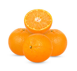 Fresh orange isolated on white background