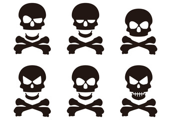 ドクロ・スカル・骸骨のイラスト素材