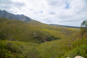 Fototapeta na wymiar Landscape along the Montagu Pass in the north of George in the Western Cape of South Africa