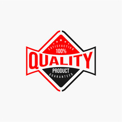 100% Guaranteed Quality Product Stamp label emblem badge logo design vector image