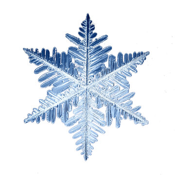 snowflake isolated object on white background natural photo crystal