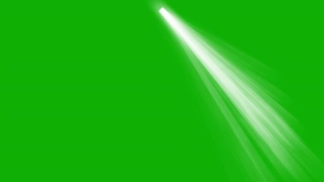 Stage light rays motion graphics with green screen background