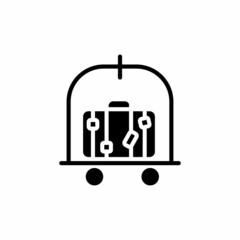 LUGGAGE TROLLEY icon in vector. Logotype