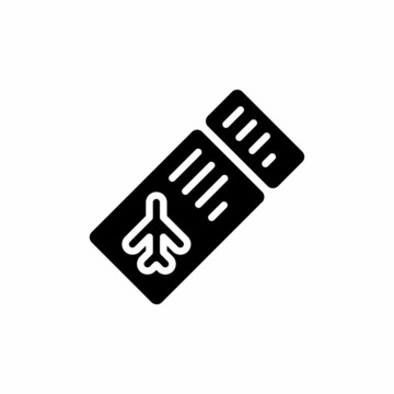 FLIGHT TICKET icon in vector. Logotype