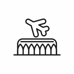 DUBAI  AIRPORT icon in vector. Logotype