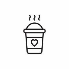 HOT DRINK icon in vector. Logotype