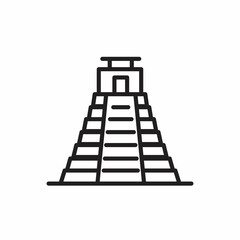 MEXICO CHICHEN ITZA icon in vector. Logotype