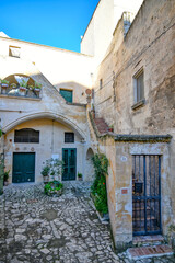 Old houses in Matera, an ancient town in the Basilicata region in Italy.