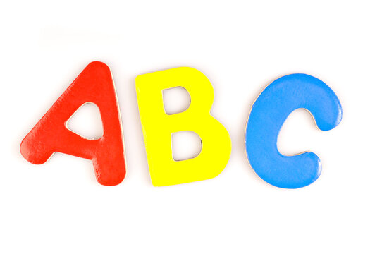 A B C letters isolated