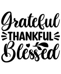 Grateful, thankful, blessed Svg