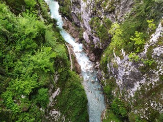Fototapeta na wymiar Tolmin Gorge in Triglav national park, Slovenia