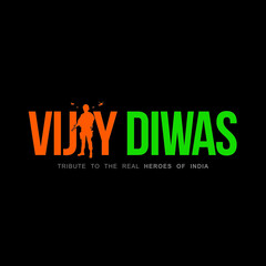 Obraz premium Conceptual Template Design for Vijay Diwas. An Indian Military Victory Day. Editable Illustration.