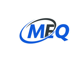 MEQ letter creative modern elegant swoosh logo design