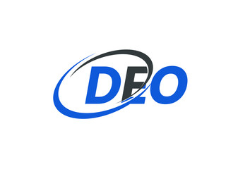 DEO letter creative modern elegant swoosh logo design