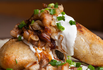 zeppelins made from grated potatoes with minced meat © rsooll