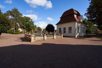 Historische Kuranlagen in der Goethestadt Bad Lauchstädt, Saalekreis, Sachsen-Anhalt, Deutschland