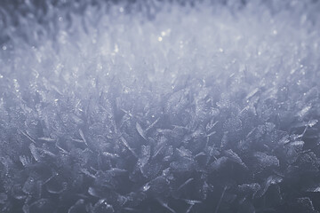 Obraz premium abstract winter background hoarfrost frost ice snow seasonal