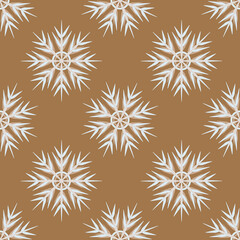 Fototapeta na wymiar A seamless pattern on a square background is snowflakes. Design element