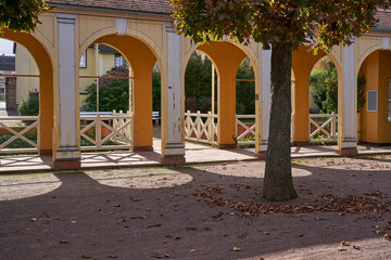 Historische Kuranlagen in der Goethestadt Bad Lauchstädt, Saalekreis, Sachsen-Anhalt, Deutschland