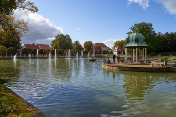 Historische Kuranlagen in der Goethestadt Bad Lauchstädt, Saalekreis, Sachsen-Anhalt, Deutschland
