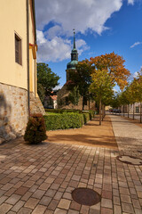 Evangelische Kirche in der Goethestadt Bad Lauchstädt, Saalekreis, Sachsen-Anhalt, Deutschland