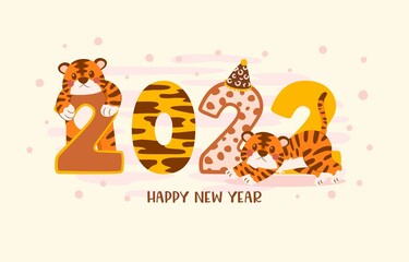 Happy New Year, Tiger Year, Chinese Lunar New Year