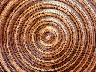 Close-up circle pattern background, surface of a wooden table.