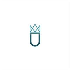 letter u logo vector template crown © Najwa
