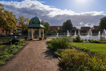 Historische Kuranlagen in der Goethestadt Bad Lauchstädt, Saalekreis, Sachsen-Anhalt, Deutschland