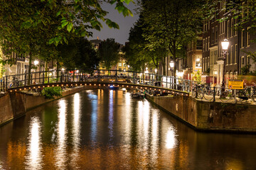 Fototapeta na wymiar Amsterdam city blue hours and night photos.. 