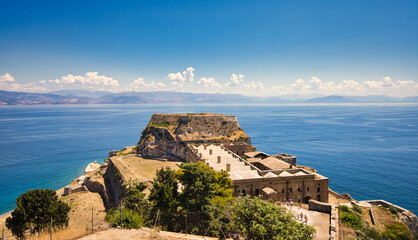 view from the top of the Old Fortress of Corfu