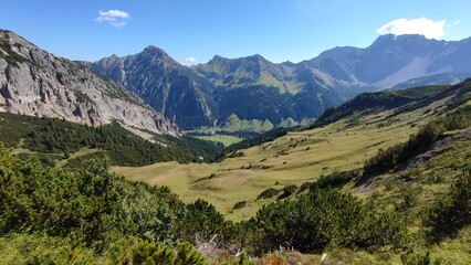 Alpine mountains and surounding in Malbun, Liechtenstein