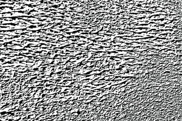 Grunge texture of the plastered surface with uneven application of plaster. Uneven, uneven background. Plastered wall. Vector illustration. Overlay template.