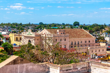 Fototapeta na wymiar Colonial 'Teatro La Caridad' (Charity Theater) in Santa Clara City Cuba