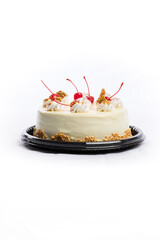 Delicious Sweet Bakery Patisserie Food Menu Gourmet Meal Dessert Chocolate Strawberry Lemon Flour Cake Pie Piece Chicken Fry Cheese Pizza Bread Still Product Blank Background