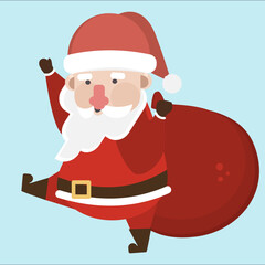 santa claus with a gift bag.