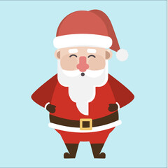 cartoon Santa  clause standing and smiling.