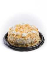 Delicious Sweet Bakery Patisserie Food Menu Gourmet Meal Dessert Chocolate Strawberry Lemon Flour Cake Pie Piece Chicken Fry Cheese Pizza Bread Still Product Blank Background