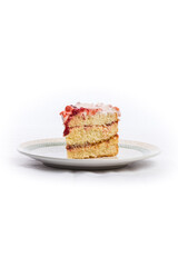 Delicious Sweet Bakery Patisserie Food Menu Gourmet Meal Dessert Chocolate Strawberry Lemon Flour Cake Pie Piece Chicken Fry Cheese Pizza Bread Still Product Blank Background