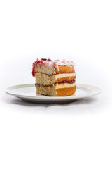 Delicious Sweet Bakery Patisserie Food Menu Gourmet Meal Dessert Chocolate Strawberry Lemon Flour Cake Pie Piece Chicken Fry Cheese Pizza Bread Still Product Blank Background