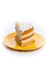 Delicious Sweet Bakery Patisserie Food Menu Gourmet Meal Dessert Chocolate Strawberry Lemon Flour Cake Pie Piece Chicken Fry Cheese Pizza Bread Still Product Blank Background